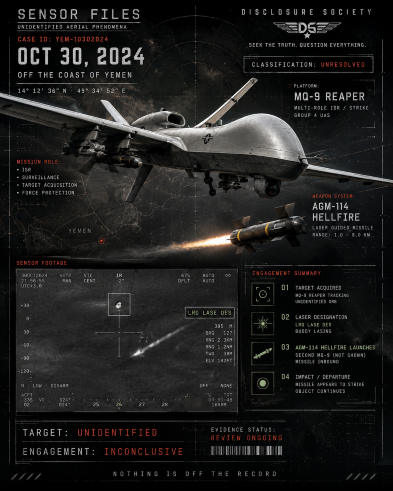 UAP ORB - MQ-9 Reaper Hellfire Missle Encounter